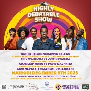 locandina stand up comedy at level hotel- IIC Nairobi