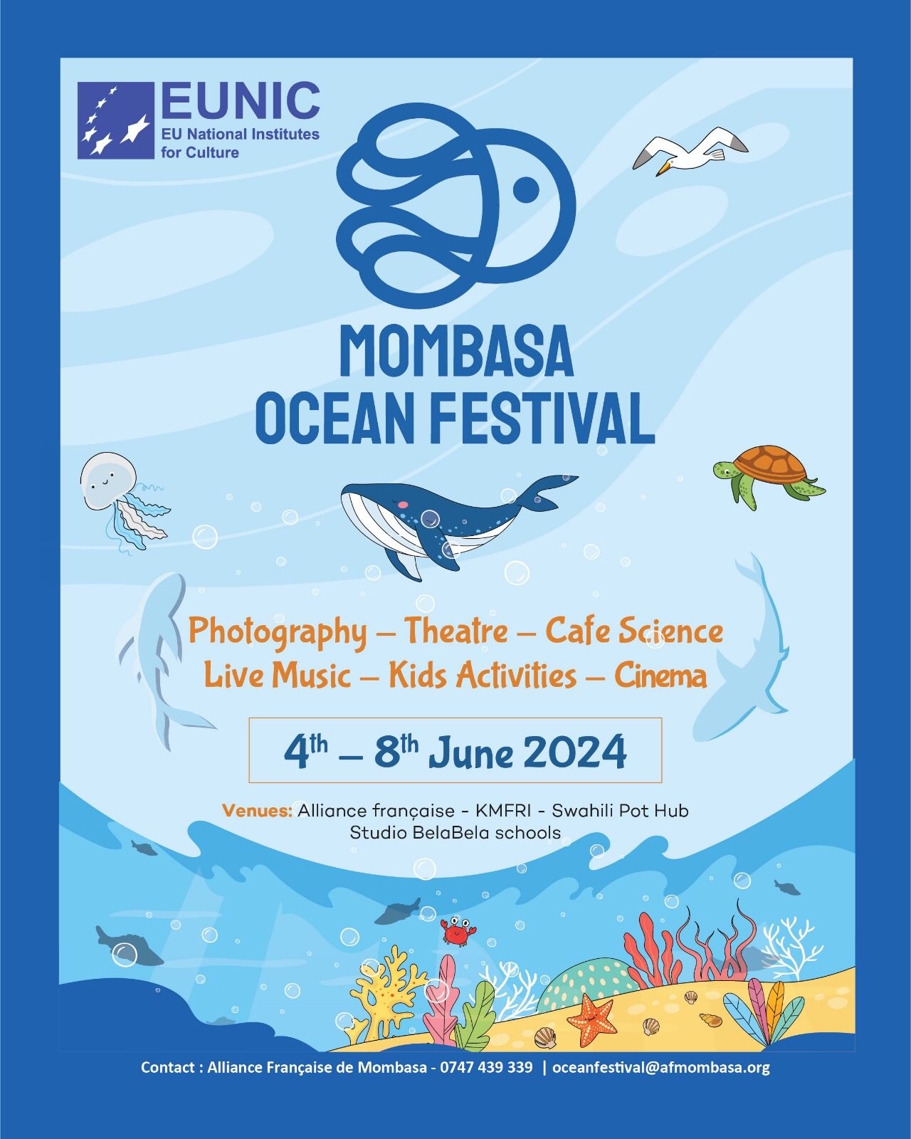 locandina Mombasa Ocean Festival EUNIC- IIC Nairobi